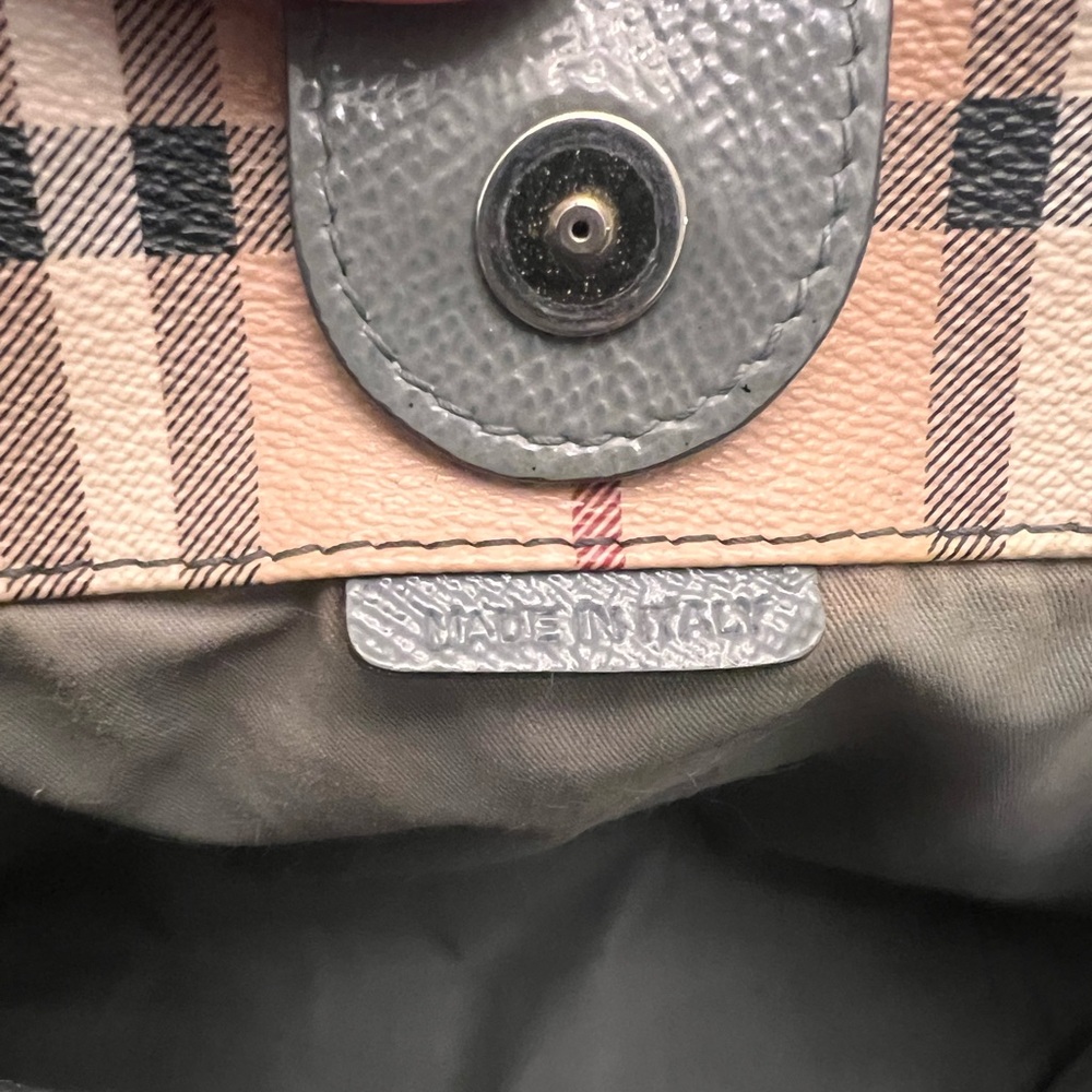 Authentic Burberry Haymarket Tote Purse Bag - Picture 3 of 15